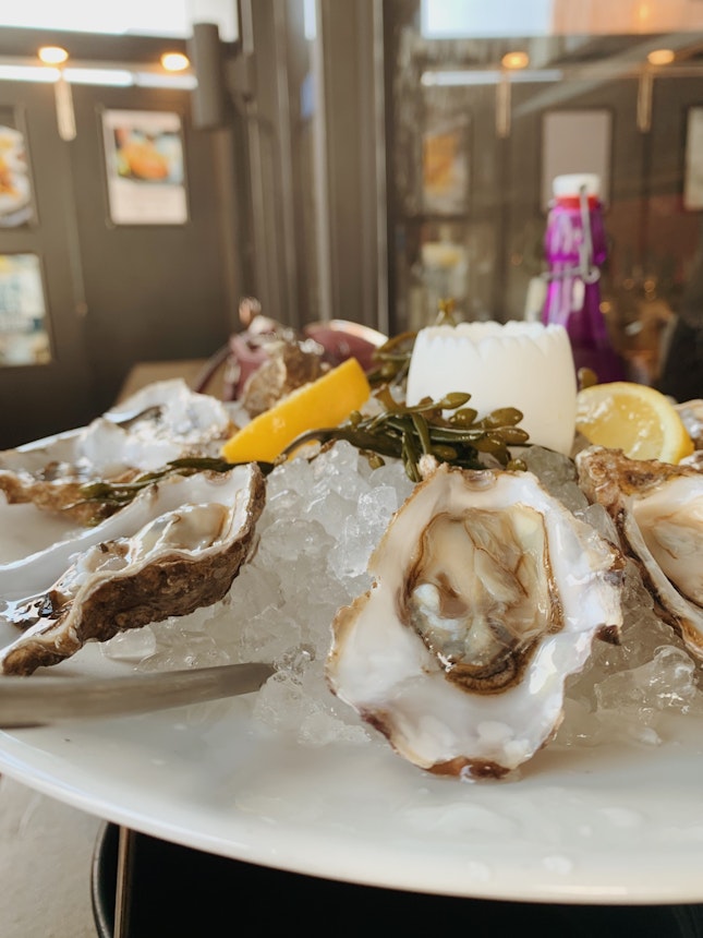 $1 oysters during happy hour