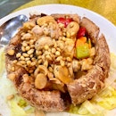Yam Ring With Diced Chicken, Prawn and Nuts ($22)
