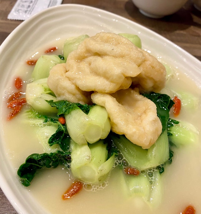 Poached White Cabbage With Fish Tofu In Superior Broth ($16.80++)
