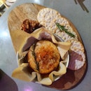 Baked Camembert With Biscuits And Walnuts