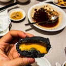 charcoal salted egg bao