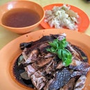 Teochew Braised Duck and cabbage with soup.