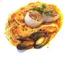 Spicy seafood pasta