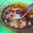 Sweet, iced cooling dessert with dried longan, barley, red dates etc...