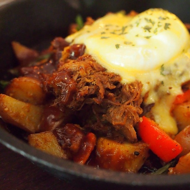 The pulled pork hash from #thebeast!
