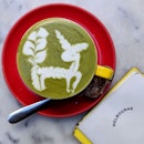 Best looking and tasting cup of matcha latte at @hardwaresociete, can Singapore's coffee price - @yiyangk make me this pretty stag?