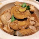 Claypot braised chicken and abalone with rice wine from Tao Seafood Asia.
