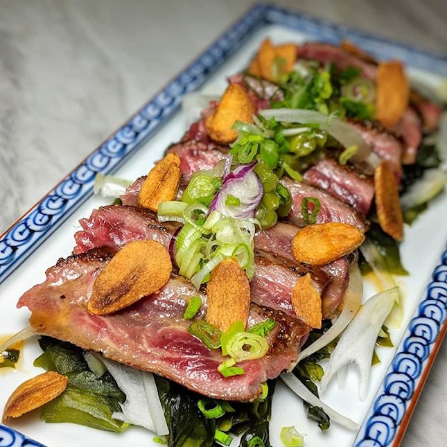 Grilled Beef Tataki from the new expanded menu at Omote (@omotesingapore).