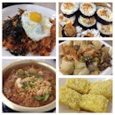 Kimchi fried rice, kimchi ramyeon, fried rice cakes, kimbap, and pumpkin rice cakes!