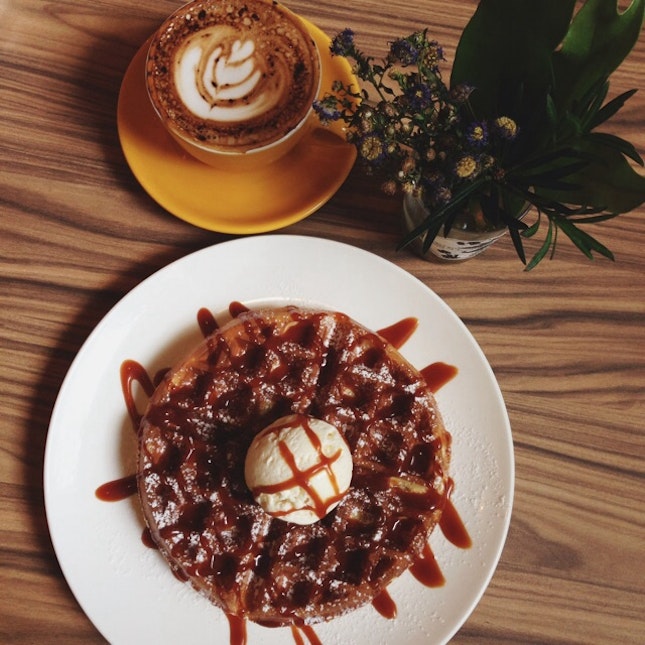 For Salted Caramel Waffles
