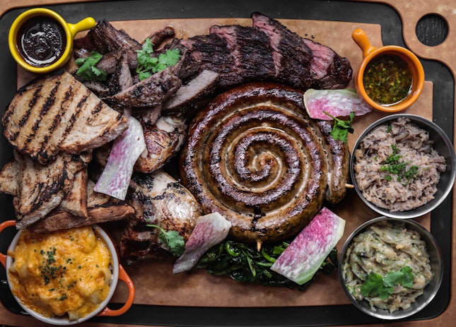 Among the newer items on their menu’s this massive meat platter for all you carnivores.