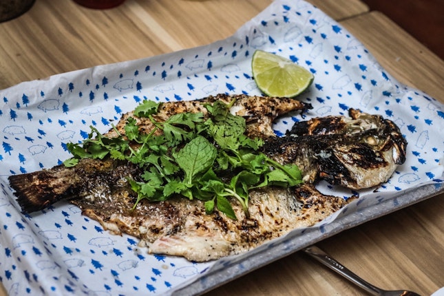 Fantastically grilled seabass