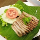 Steamed Pork Neck (90baht) Must try if you are a fatty or meat lover!!!