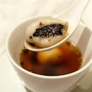 Nostoc Pearls, Purple Sweet Potato Sesame Glutinous Rice Dumpling in Osmanthus Sweet Soup