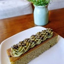Smack your lips over the Pistachio Financier @rockymaster_sg 
Soft, moist and pillowy cake forms the base followed by a thick and rich layer of pistachio mousse.