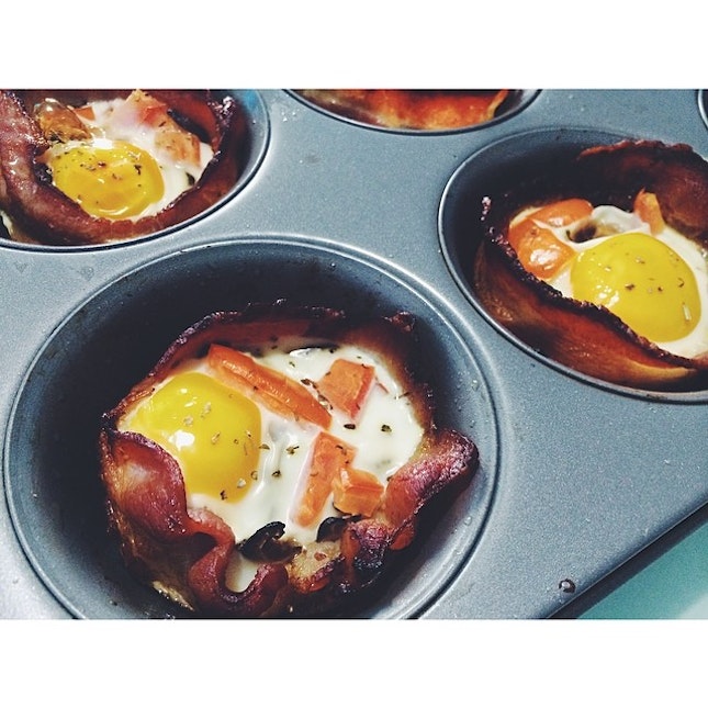 Made bacon egg cups today 😊
Feels good to be cooking again!