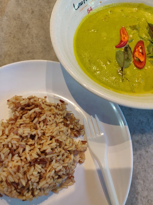 Green Curry With Brown Rice [$6]