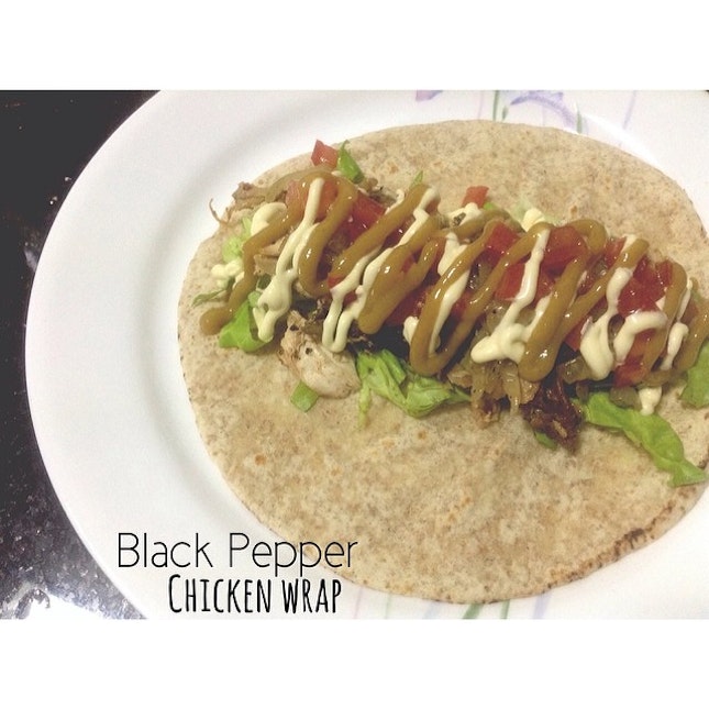 And it's Black Pepper Chicken Wrap, baby!