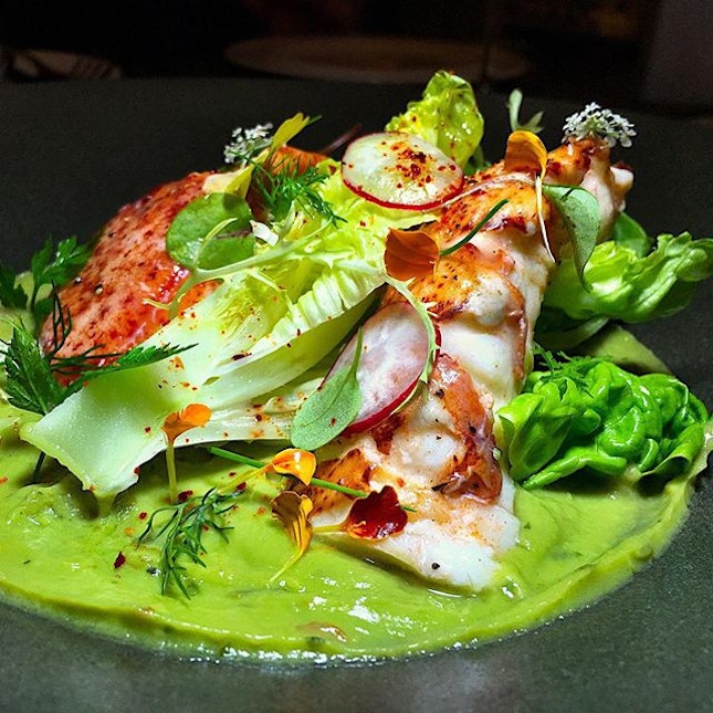 The half lobster salad, a classy dish in every sense that only Chef Mashashi can muster.