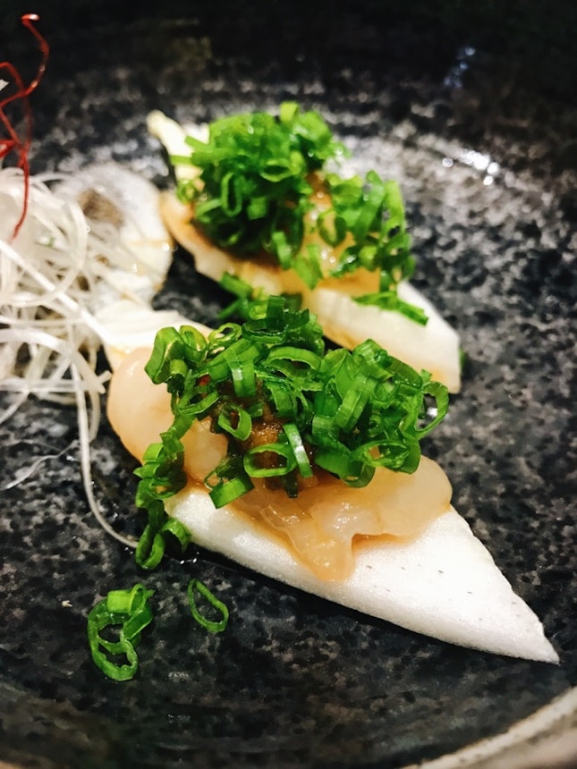 Thick Sliced Puffer Fish Sashimi