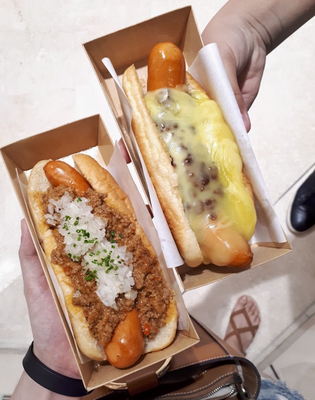 Coney Dog And Bacon With Raclette Cheese