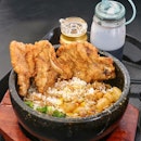 Other than prawn noodle, Chef Kang Prawn Noodle House serves the Hot Stone Prawn Paste Spare Ribs Rice ($10).
