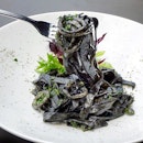 Fettuccine w/ Squid Ink ($9.90 Set Lunch) Give me a set of shades & a mask because I feel like I literally robbed this place clean.