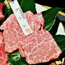 A slice of premium Zabuton beef (SGD $53 / 80g) @ Magosaburo.
