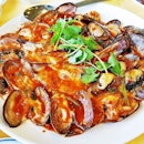 Sambal Mussels (SGD $12) @ Punggol Seafood Hock Kee Restaurant.