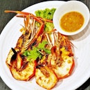 Grilled River Prawns (SGD $24 for 4 pieces) @ Noodle Thai Thai Kitchen.