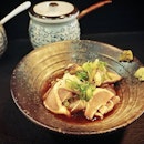Toriwasa Shoyu $14 - Sashimi Chicken with Shoyu Wasabi.