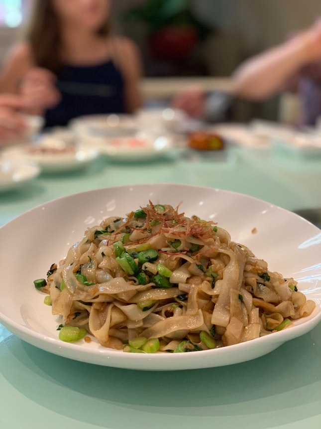 Wok Fried ‘Kway Teow’ with Diced ‘Kai lan’ and Preserved Radish (from $18)