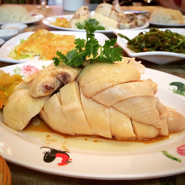 Whole Steamed Chicken • $28