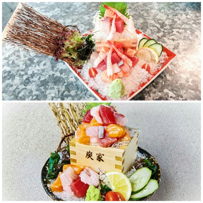 Chef's Cube Sashimi Tenkomori ($26.80)