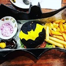 I believe everyone has a superhero inside them waiting to be discovered😀
*
*
*
Batman vs hawkman (egg and turkey roll burger served with fries) - RM23 
Do you bleed latte?