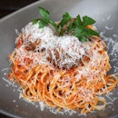 CMB Spaghetti and Meatballs ($15++) Twirl into tomato sauce pasta beefed with meatballs, a classic choice.