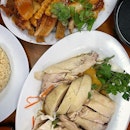 Chicken Rice and Hainanese Pork Chop for lunch.