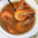 Poached Live Tiger Prawn with Chinese Herbs in Superior Stock