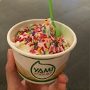 yogurt with rainbow sprinkles 