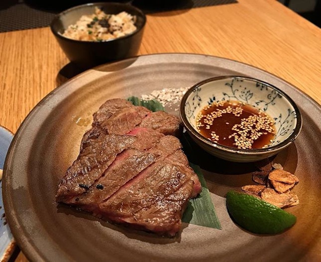 This is one tender and fatty #a5wagyu that makes @bakutehcharlie salivate at the thought of it 😂 #preanniversarycelebration #chopesg #chopebites #sgeats #exploreflavours #sgrestaurants #burpple #yeonaeats