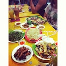 We finished all this AND white carrot cake AND another plate of hokkien mee.