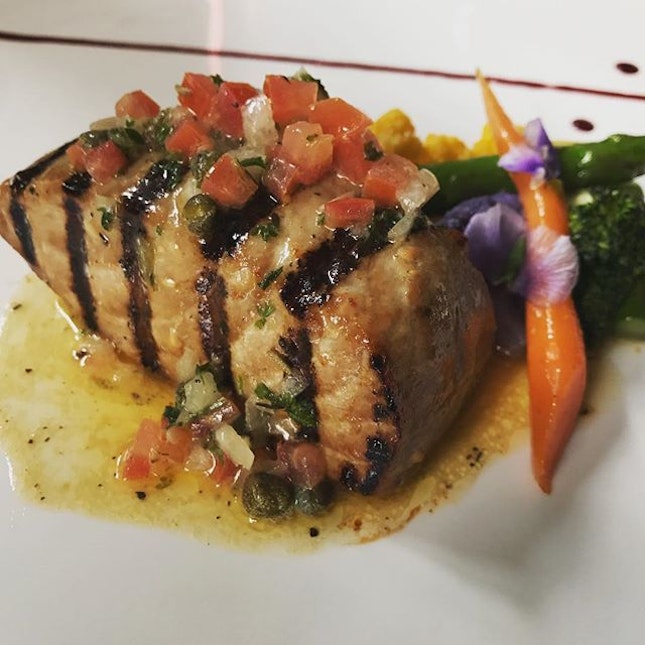 Grilled tuna with baby vegetables and caper salsa

#lavzfood #lavzdining
#lavzdiningexperience
#diningsg #foodies #foodreviewSg #foodspotting #foodlovers #foodporn #foodreviewsasia #yummy #foodie #realfood #sgeats #foodpix #nofilter #citynomads #sgrestaurants #sgdining #sgfoodlover  #iloveseafood #sgfoodies #sgfoodfinder #openricesg #burpple #instagood #foodstagram #foodgasm #sgeats