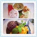 #mango#sticky#rice#green#curry#lunch
