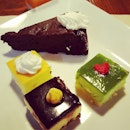 #chocolate gateau cake, #greentea cake, #cheesecake & #tiramisu for #dessert !
