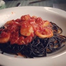 Squid Ink With Seafood