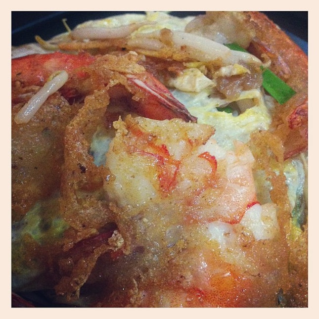ผัดไท กุ้งสด #dinner #thai