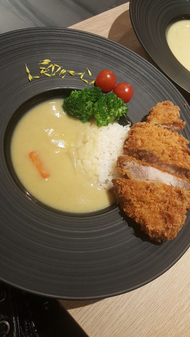 Spanish Pork Katsu set meal with Hokkaido White Curry