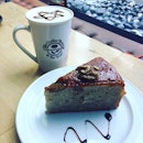 Hazelnut Latte ($6.90) with a ⭐️upon special request 😄 ☕️ Walnut Banana Cake ($4.50) 🍌 What a nice relaxing way to sip away your latte, nibble on the light banana cake with a great view of the Fountain of Wealth & chatting way with your lunch kaki😋  #burpple