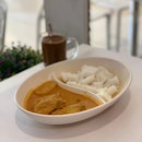 Curry Chicken Chee Cheong Fun ($6.30) with Kopi ($1.20) for lunch!