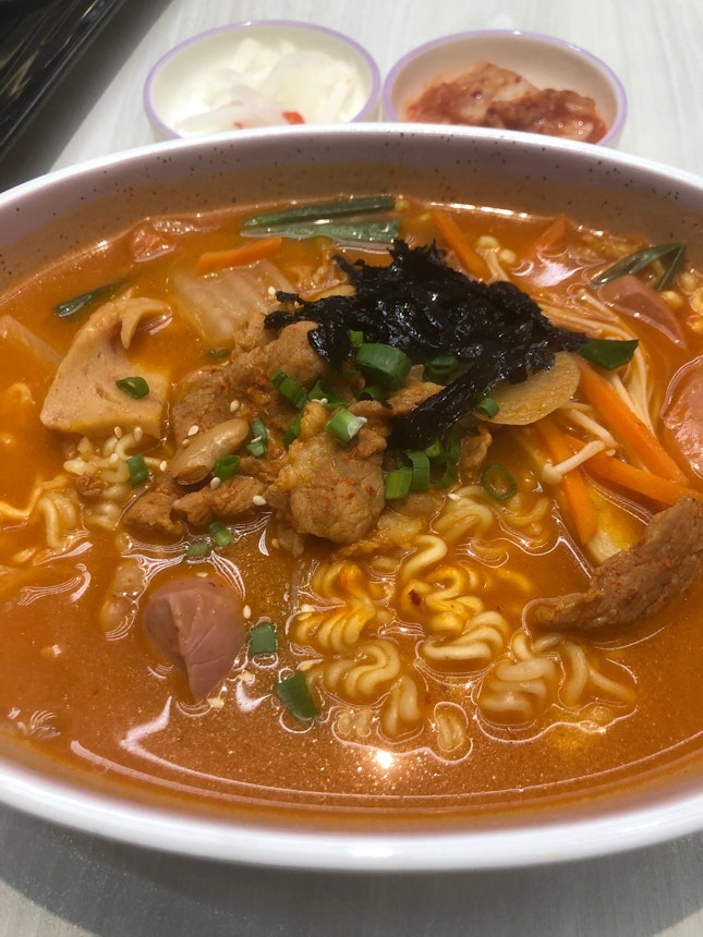 Spicy Pork with Instant Noodles